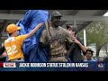 Police search for stolen statue of baseball icon Jackie Robinson  - 01:43 min - News - Video