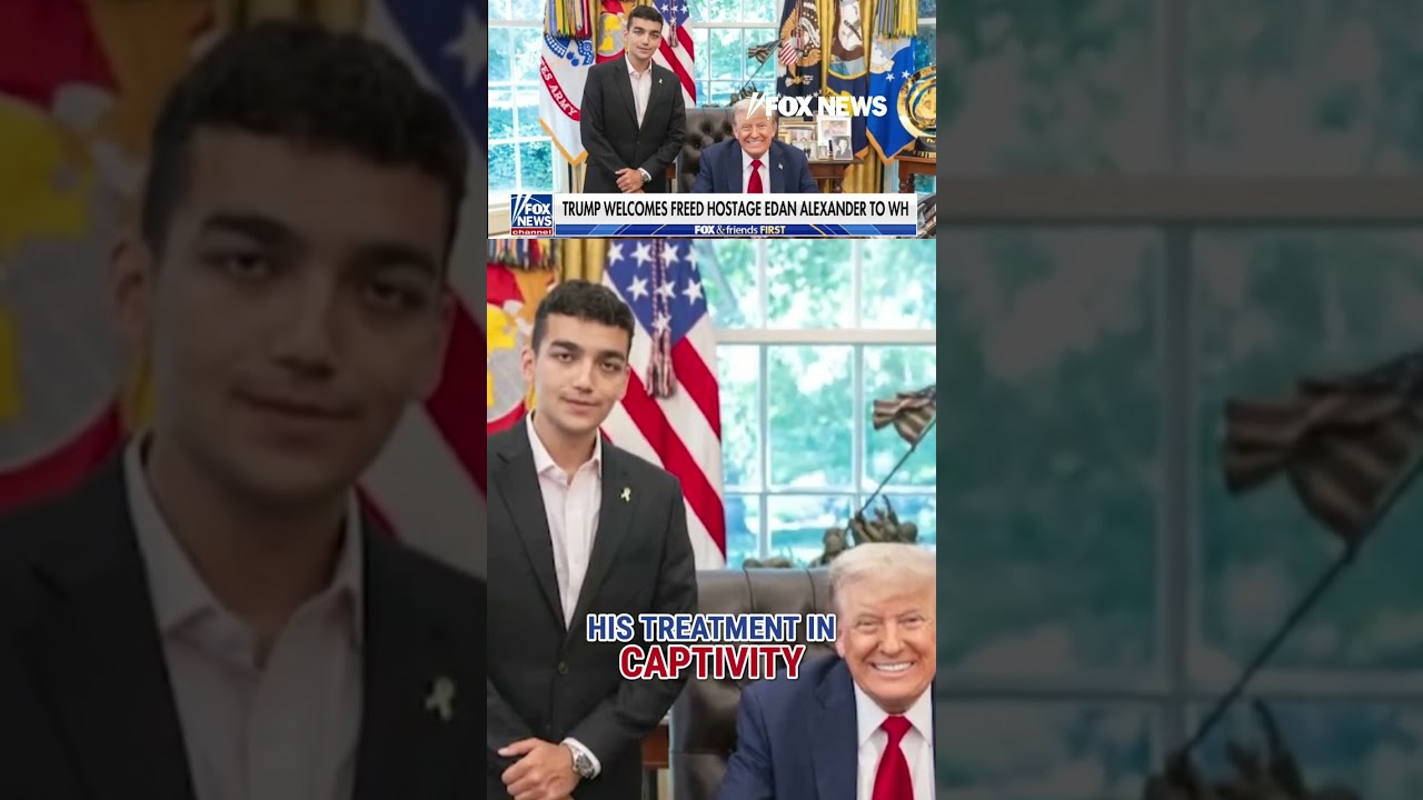 Trump meets with freed Hamas hostage at White House #shorts #foxnews #trump #us #news