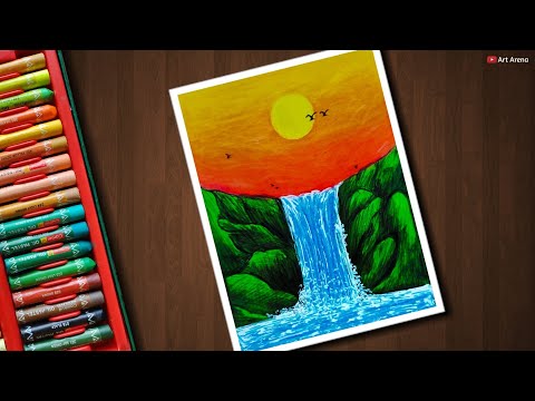 Featured image of post Colour Waterfall Scenery Drawing / Learn how to paint a waterfall with acrylics with this step by step canvas painting tutorial for beginners.