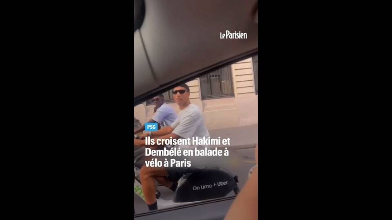 PSG : Hakimi et Dembélé en balade sur des vélos Lime dans Paris