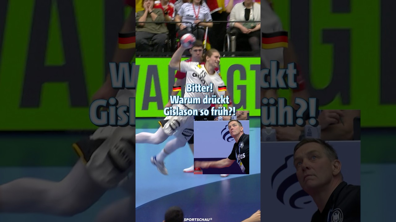 Handball-Trainer Gislason drückt zu früh auf den Buzzer | Sportschau shorts