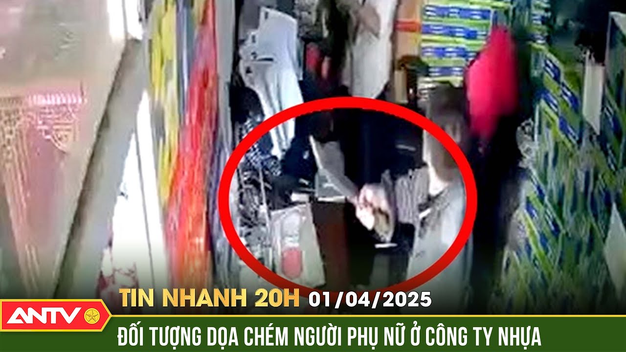 Nam thanh niên cầm dao lao vào một công ty, giật điện thoại | Tin nhanh 20h ngày 1/4 | ANTV