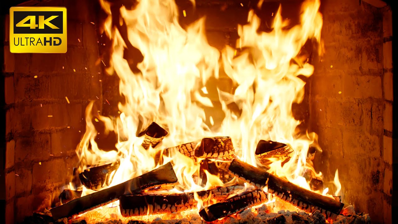 🔥 Soothing Emberlight Fireplace with Calm Crackling Fire and Cozy Room Ambience for Peaceful Sleep