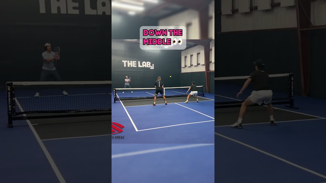 Backhand brilliance, right down the middle 🔥 #pickleball #pickleballtips #explore #shorts
