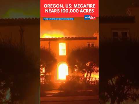 A monstrous wildfire in Oregon barrels toward the 100000acre mark news usa wildfire 18 thousand views  play Short