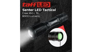 Pratinjau video produk TaffLED Senter LED Tactical Cree XM-L T6 8000 Lumens - F18