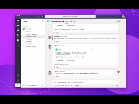Guru App for Microsoft Teams: Keeping You Connected, Engaged, and Aligned