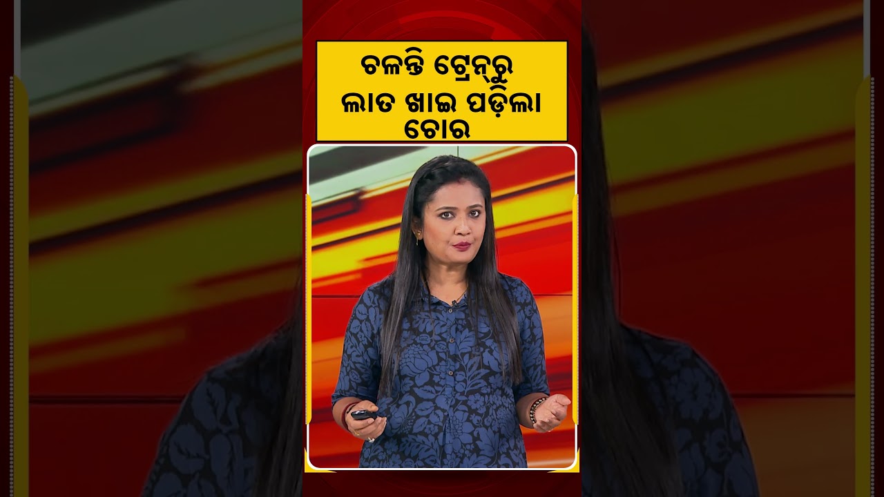 ଚଳନ୍ତି ଟ୍ରେନ୍‌ରୁ ଲାତ ଖାଇ ପଡ଼ିଲା ଚୋର | Viral Video | Brave Passenger | Mobile Snatching | Argus News