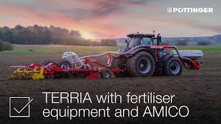 TERRIA with fertiliser equipment and a front hopper AMICO