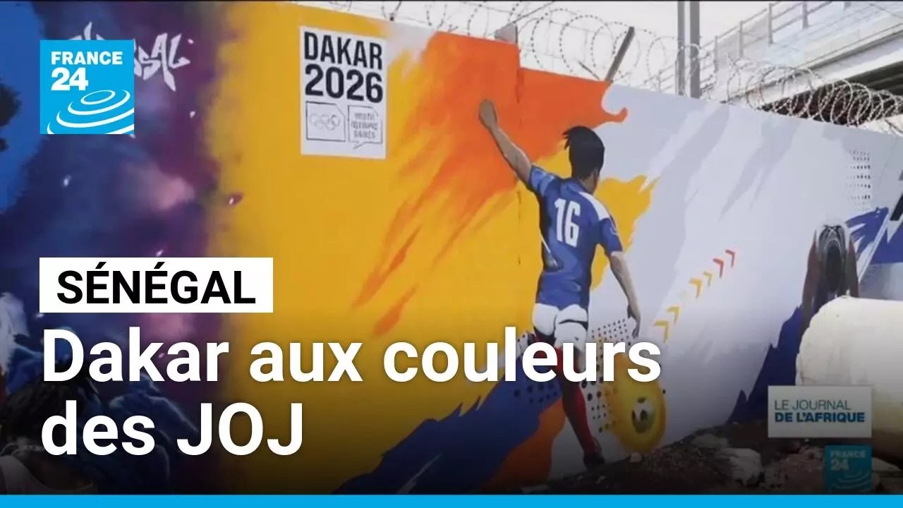 Au Sénégal, les murs de Dakar mis aux couleurs des Jeux olympiques de la Jeunesse • FRANCE 24