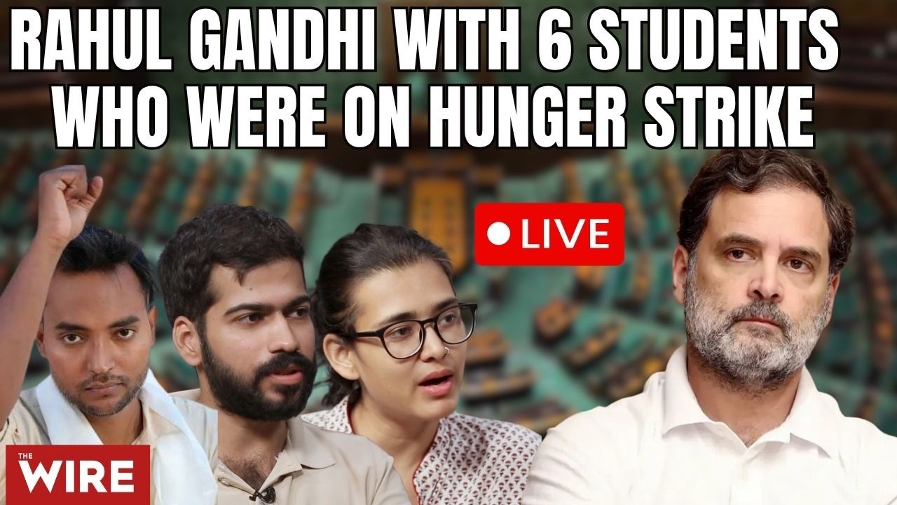 Rahul Gandhi With Students Who Were on Hunger Strike | LIVE