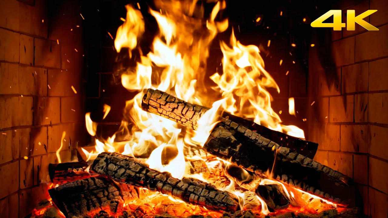 🔥 Ultimate Fireplace with Gentle Firelight and Whispering Crackles for Relaxing Christmas Ambience