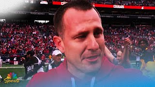 Washington State's Jake Dickert emotional after Apple Cup win | Big Ten on NBC Sports