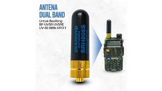 Taffware Antena Dual Band for Taffware Pofung Baofeng BF-UV5R BF-UV5RE UV-82 BF-888s UFO-1 - Black - 1