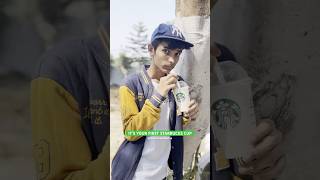 MY FIRST STARBUCKS CUP #shorts #explore #starbucks #fun #showoff  #friends #comedy #funny #coffee