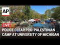 LIVE: At University of Michigan after police clear a pro-Palestinian student camp