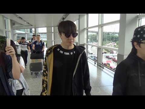 EXO Dance Tutor - Kasper 金泰宇Kim Tae Woo(김태우) Leave Hong Kong Airport 20160515