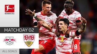 RB Leipzig — VfB Stuttgart 4-0 | All Goals | Matchday 2 – Bundesliga 2021/22