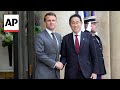 Japanese PM Kishida arrives for bilateral talks with Macron in Paris