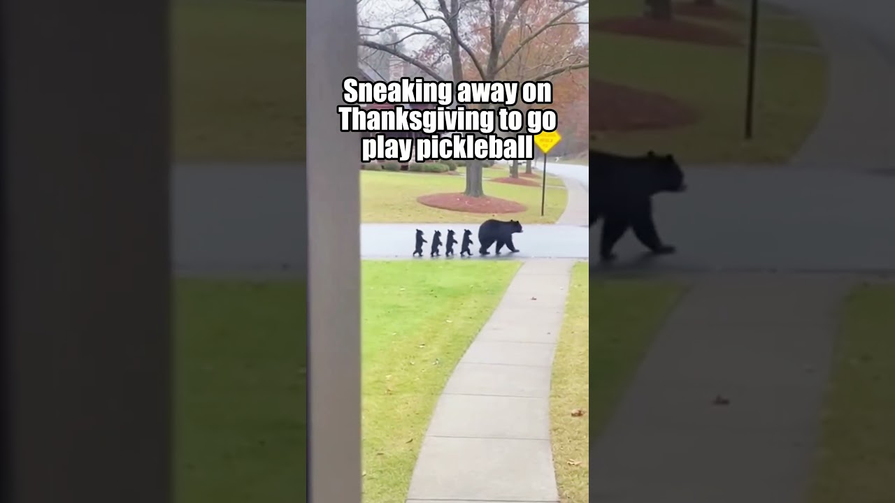 Sneaking away on Thanksgiving to go play pickleball 😏