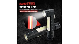 Pratinjau video produk TaffLED Senter LED Rotatable Head Magnetic Tail XPG COB 10000 Lumens - 3189A