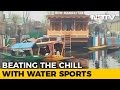 Srinagar plays host to water sports amid below 0 degrees temperatures