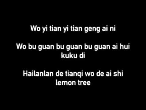 Lemon Tree Chinese Lyrics (PinYin)