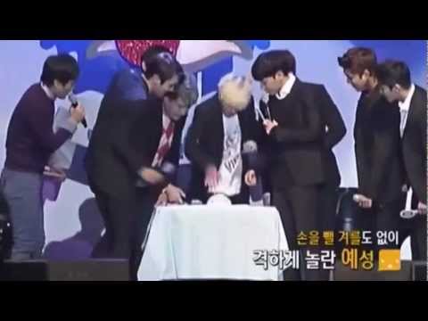 KYUHYUN YESUNG electric shock from lie ditector@ SUPER JUNIOR 7TH ANNIVERSARY PARTY