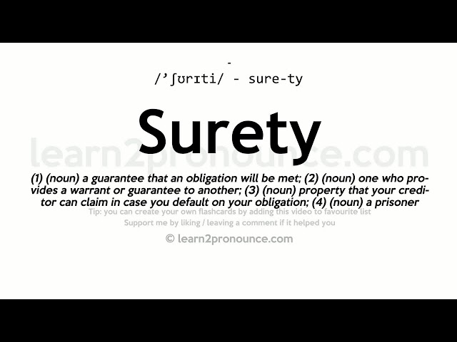 How to pronounce 'surety'?