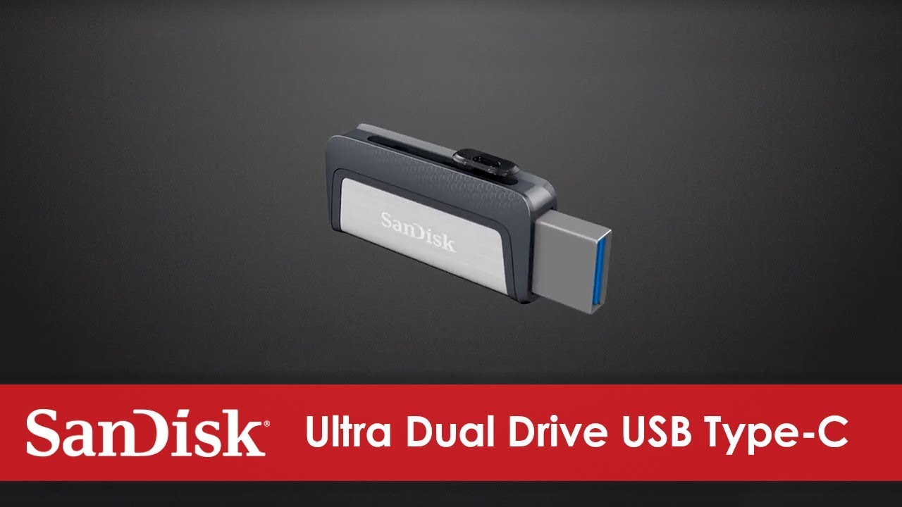 Video SanDisk Ultra Dual  - USB Flash Drive, 32 GB, USB 3.1 Gen 1, Type-A/Type-C, Black/Silver