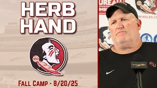 Herb Hand FSU Practice Interview 8-20-25 | FSU Football | Florida State Football | Warchant TV