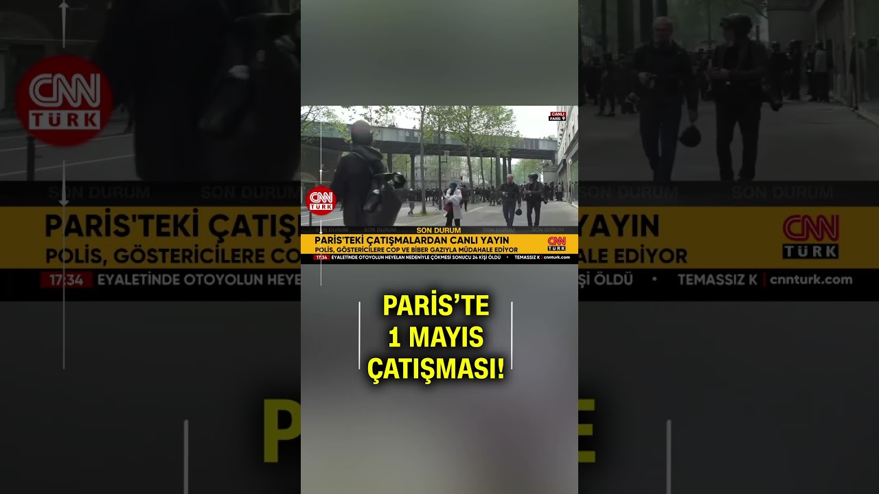 Fransa'da 1 Mayıs Gerilimi! Polisten Göstericilere Sert Müdahaleler Sürüyor #Shorts