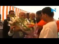 Watch how PM Modi pulls bouquet from Ramdev!