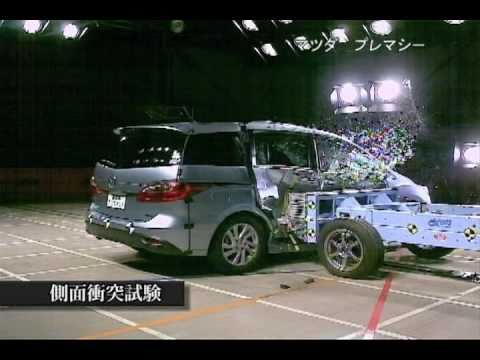 Teste de acidente de vídeo Mazda 5 desde 2010