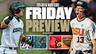 2025 College World Series Preview: Arizona vs. Coastal Carolina, Louisville vs. Oregon State ⚾️🏆