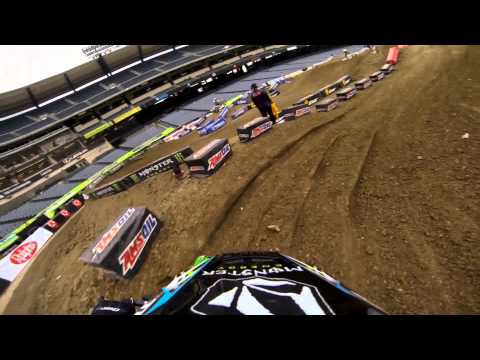 GoPro HD: Ryan Villopoto Practice Lap 2013 February, 2 Monster Energy Supercross From Anaheim, CA 