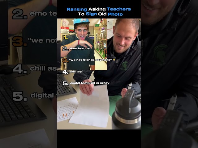 Ranking Asking Teachers To Sign Old Photo