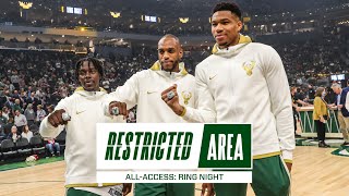 All-Access: Bucks Receive NBA Championship Rings, Unveil Banner & Beat Nets | Giannis Designs Ring