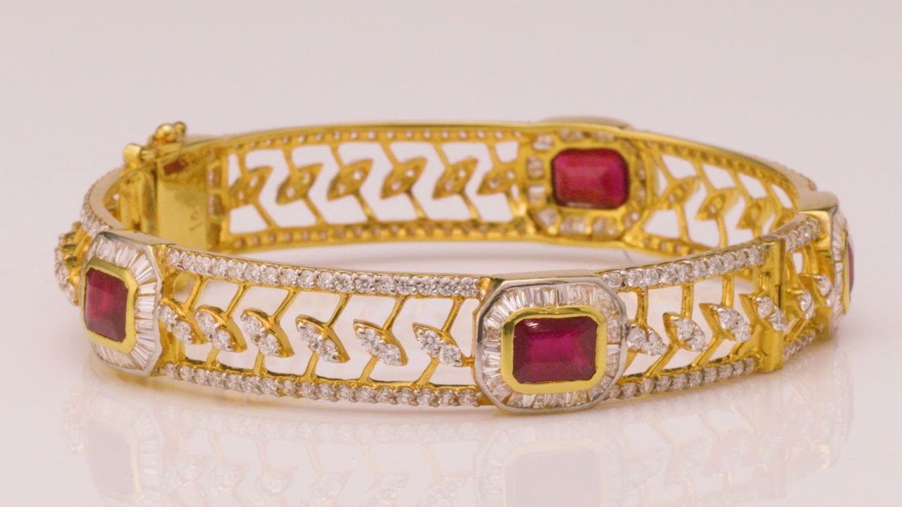 Tapered Baguette Diamond Bangles