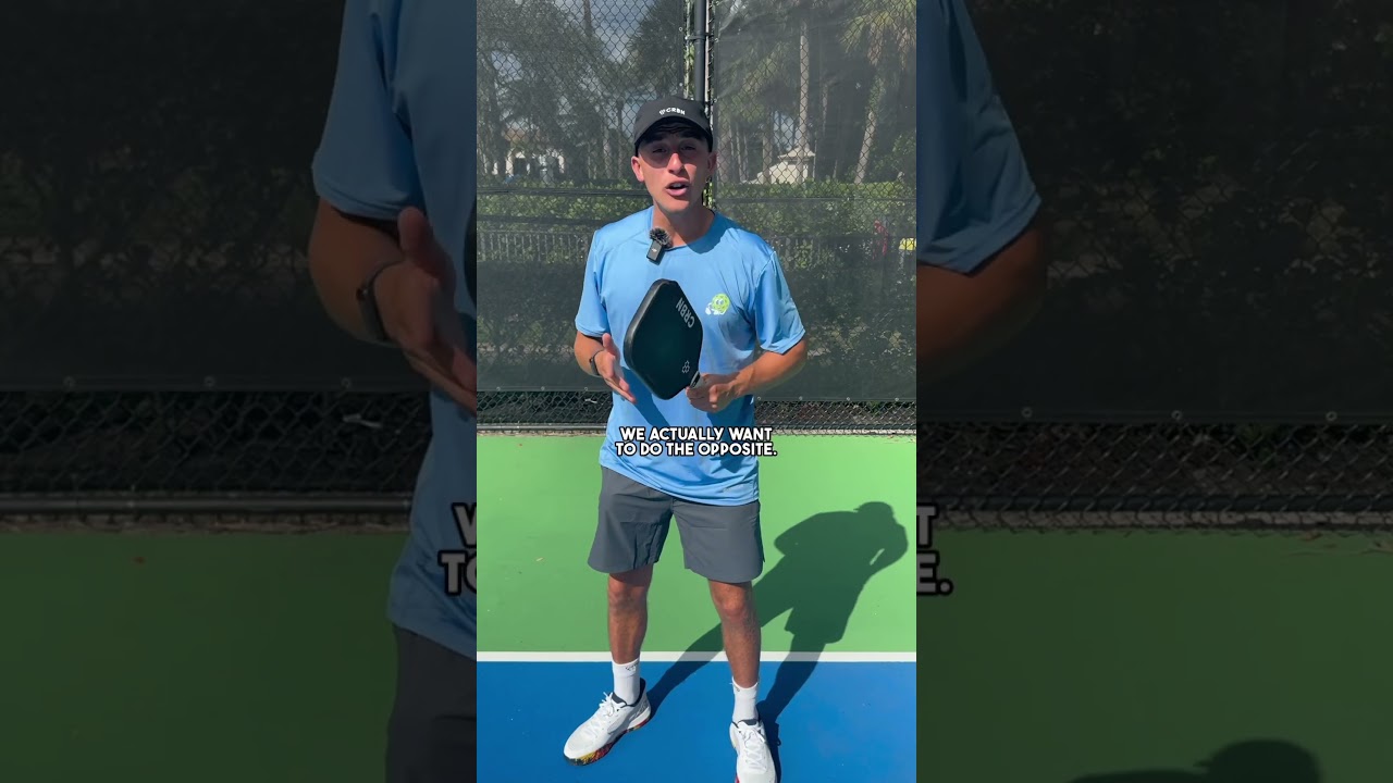 How to hit a two handed backhand drive! ✋✋🚙 #pickleball #pickleballtips #shorts