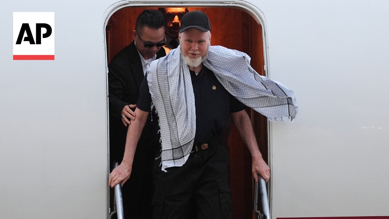 American academic Dennis Coyle arrives in the US after captivity in Afghanistan