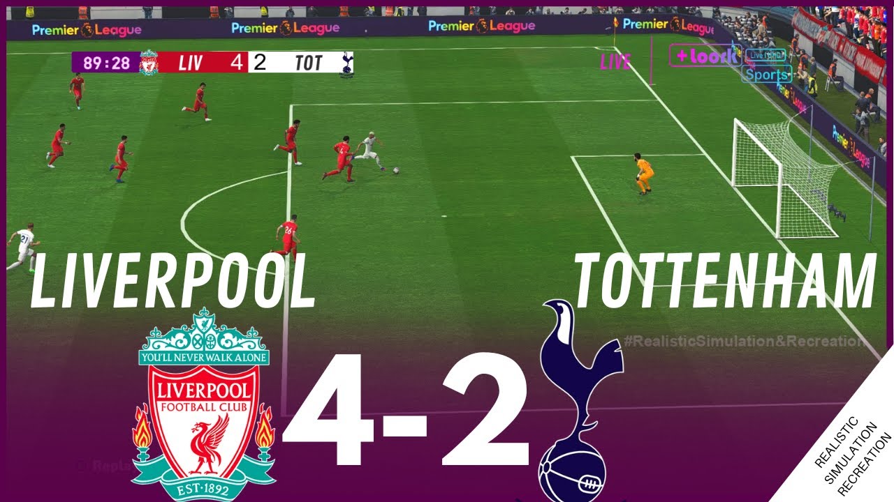 LIVE | Liverpool vs Tottenham Hotspur • Premier League 23/24 | Match Live Video Game Simulation