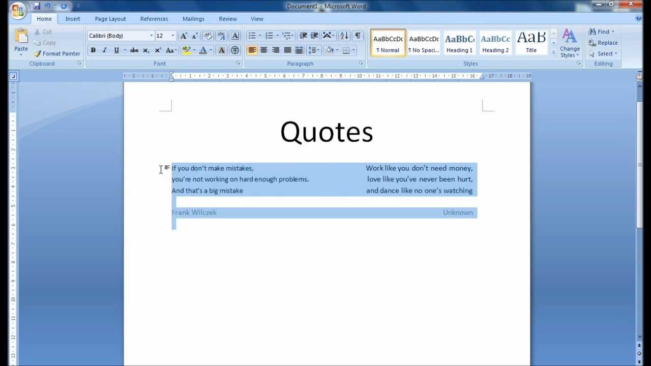 How To Line Up Words In Microsoft Word