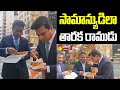 Watch: KTR decked up in a suit and stood in queue to try street food in USA