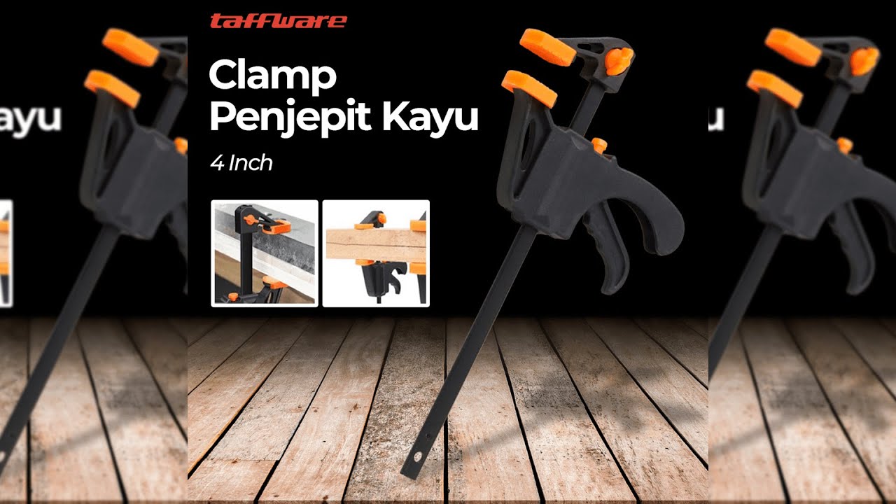 Pratinjau video produk Taffware Speed Squeeze Ratcheting Clamp Penjepit Kayu 4 Inch - T22106
