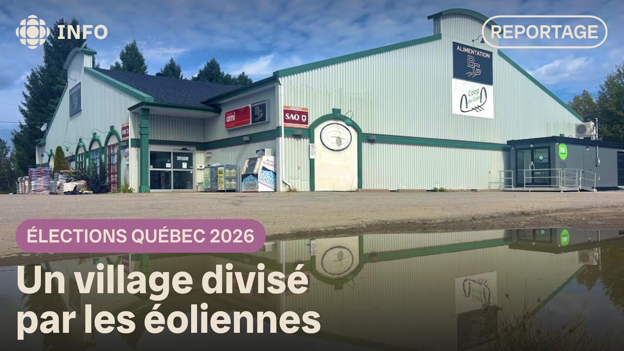 Sainte-Adelphe se déchire autour de l'arrivée d'un vaste projet d'éoliennes | Élections Québec 2026