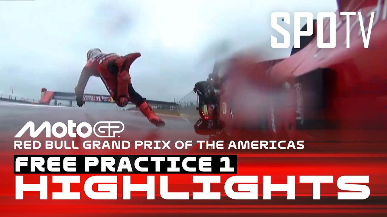 Sirkuit Basah! Marc Marquez Terpelanting Untuk Pertama Kalinya di Musim ini! | [MotoGP Amerika]