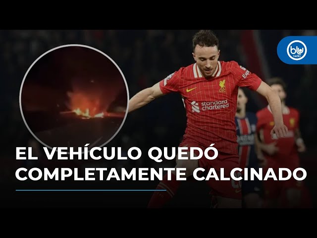 Video muestra el Lamborghini en el que murió Diogo Jota en llamas
