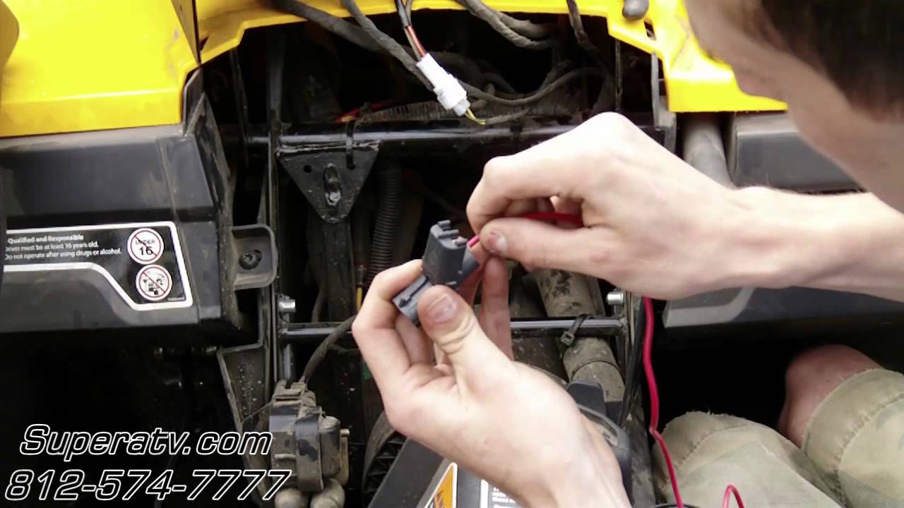 Can-Am Commander Light Wiring Harness Install - Super ATV ... fuse box wiring connectors 
