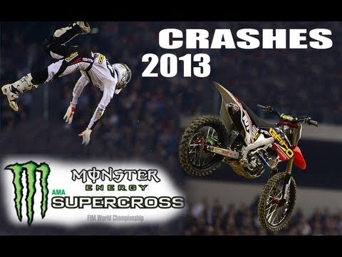 All 2013 AMA Supercross Crashes 
